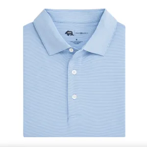 Hairline Stripe Polo-Sky