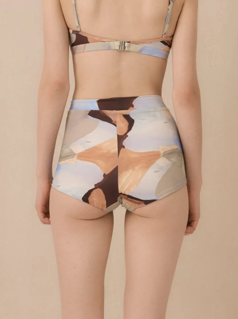 Hakea: Sol High Waisted Bikini Short - Mirador