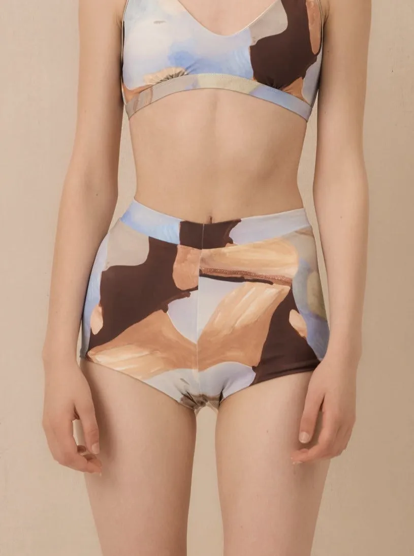Hakea: Sol High Waisted Bikini Short - Mirador