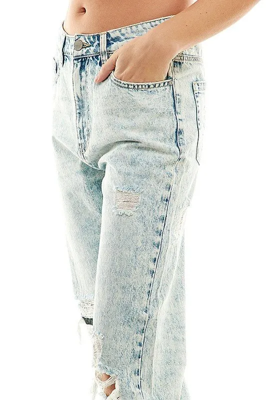 HIGH RISE COTTON RIGID BALLOON JEAN