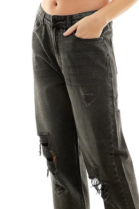 HIGH RISE COTTON RIGID BALLOON JEAN