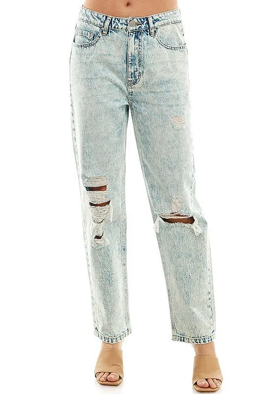 HIGH RISE COTTON RIGID BALLOON JEAN