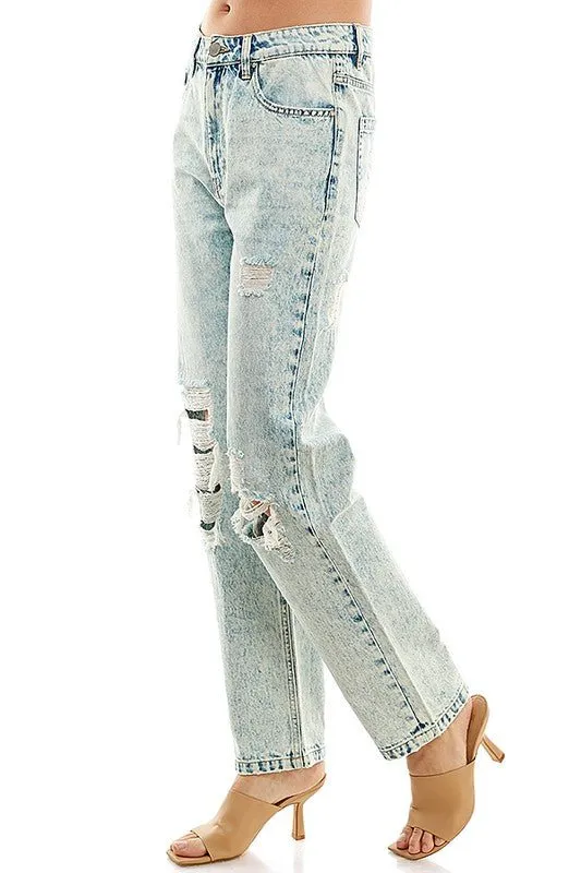 HIGH RISE COTTON RIGID BALLOON JEAN