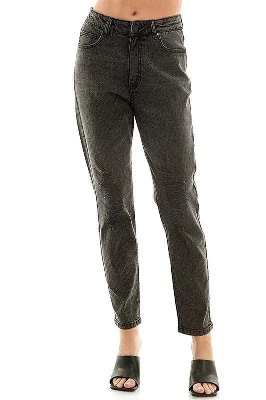 HIGH RISE COTTON RIGID BALLOON JEAN