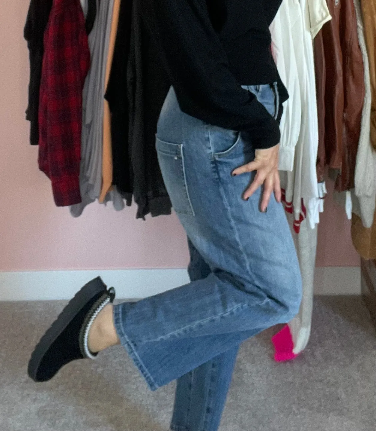 High Waisted Barrel-Leg Jeans