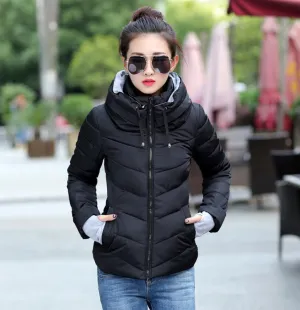 hooded plus size long sleeve warm light down padded winter jacket women parkas for women winter coat women B143