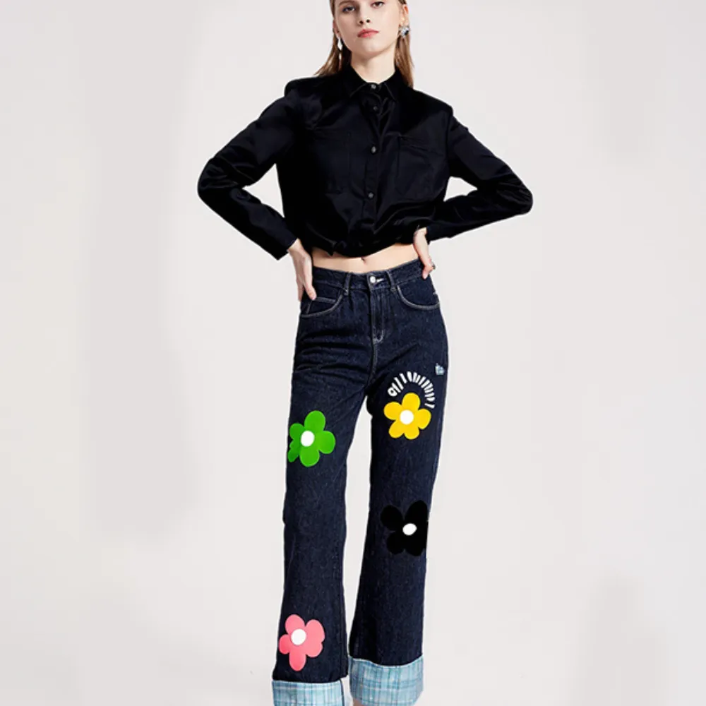 HP"Flowers" Jeans