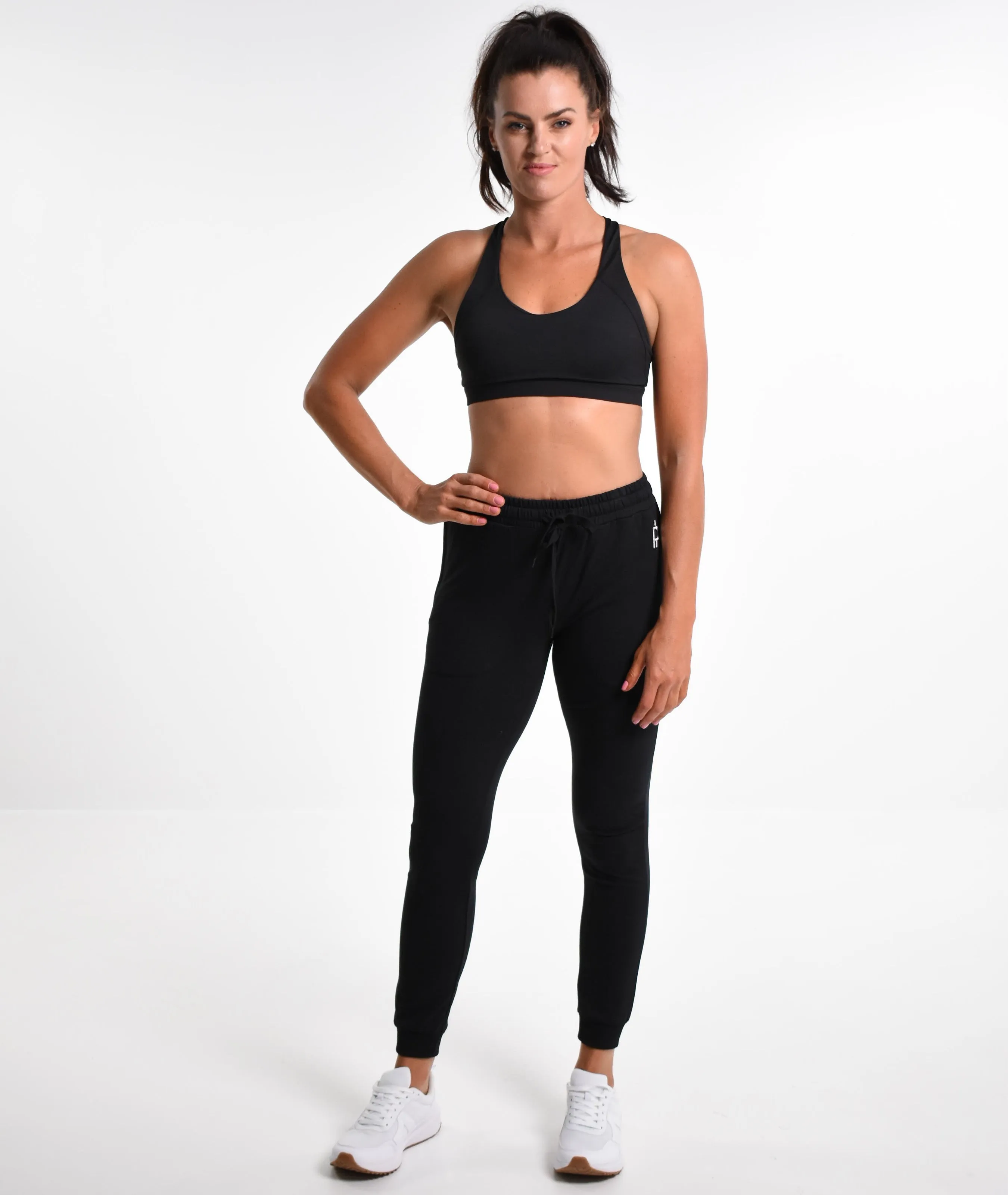 Isabella Slim Fit Full Length Active Jogger - Black