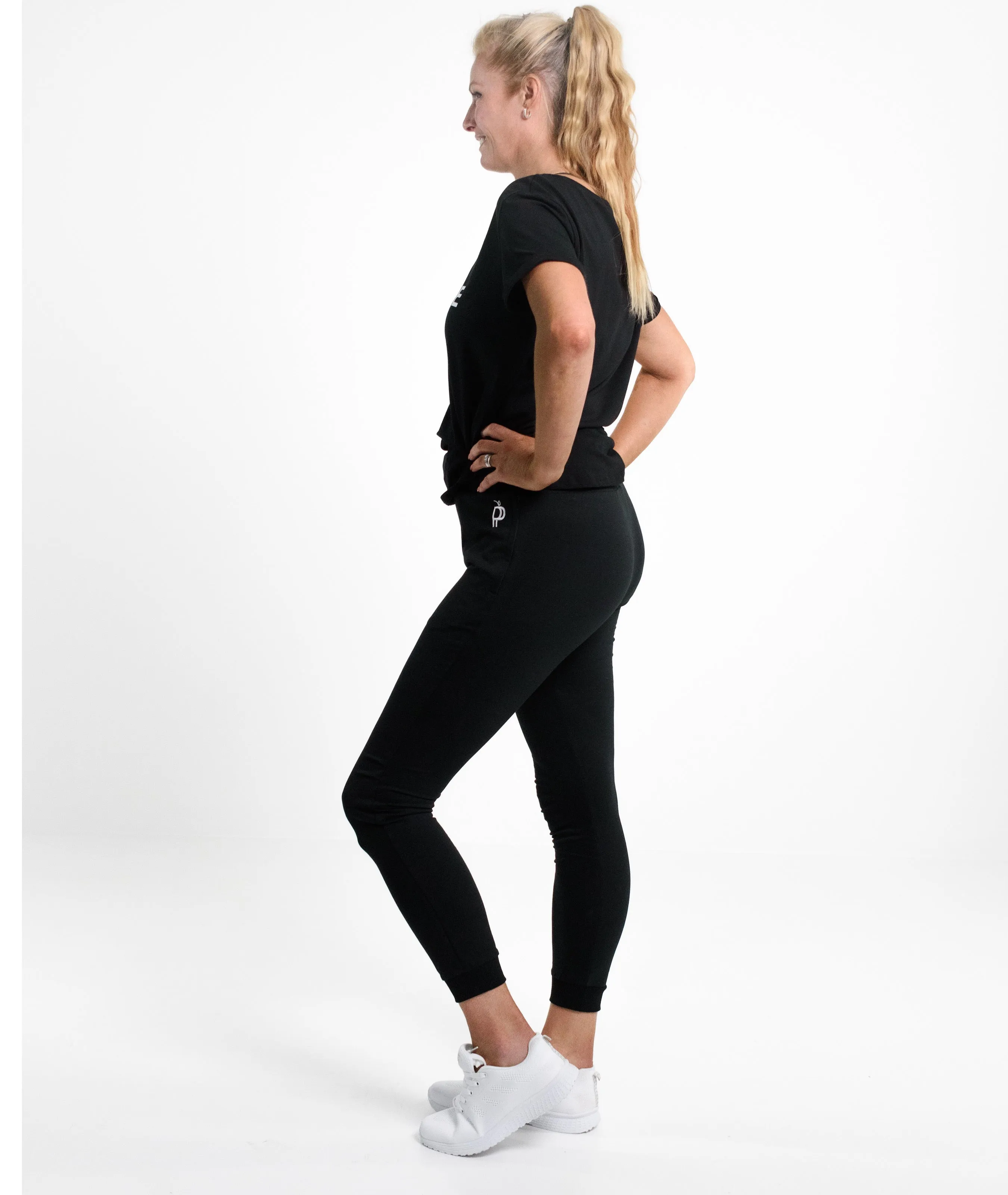 Isabella Slim Fit Full Length Active Jogger - Black