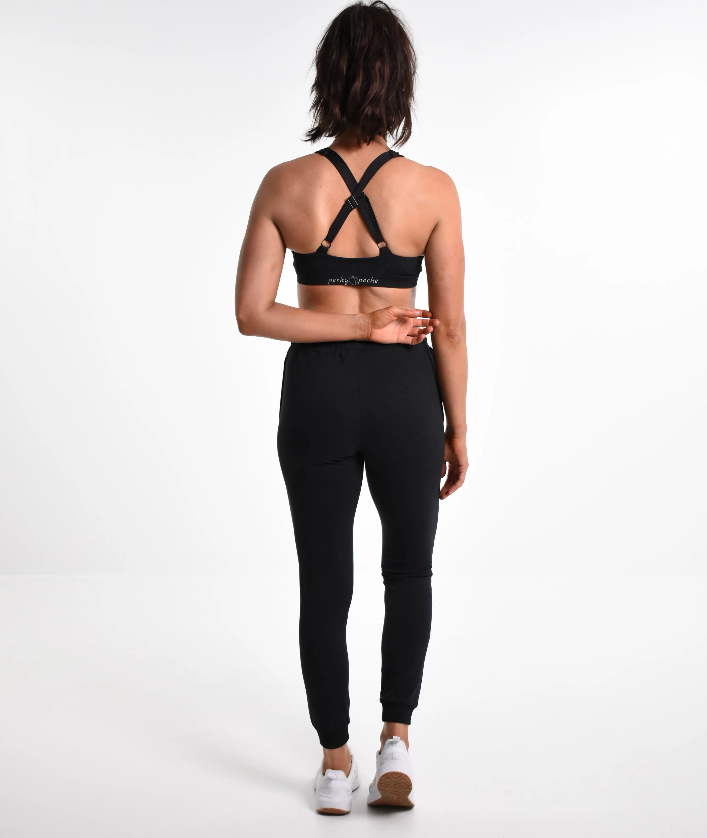 Isabella Slim Fit Full Length Active Jogger - Black