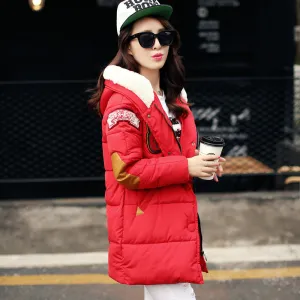 jacket women Long Casual Fashion Women Parka Female Hooded Coat Brand Parka Plus Size Cold Warm outwear W003