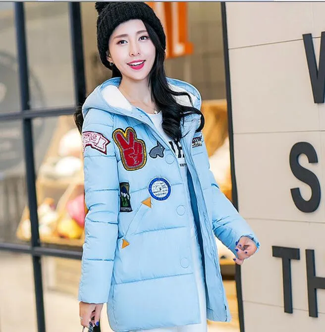 jacket women Long Casual Fashion Women Parka Female Hooded Coat Brand Parka Plus Size Cold Warm outwear W003