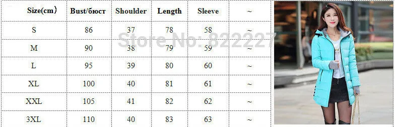 jacket women wadded jacket female outerwear slim young girl coat women medium-long cotton-padded jacket parka