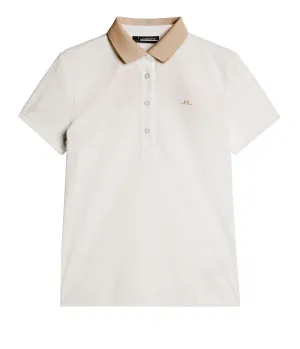 J.Lindeberg Womens Cassie Short Sleeve Polo - White