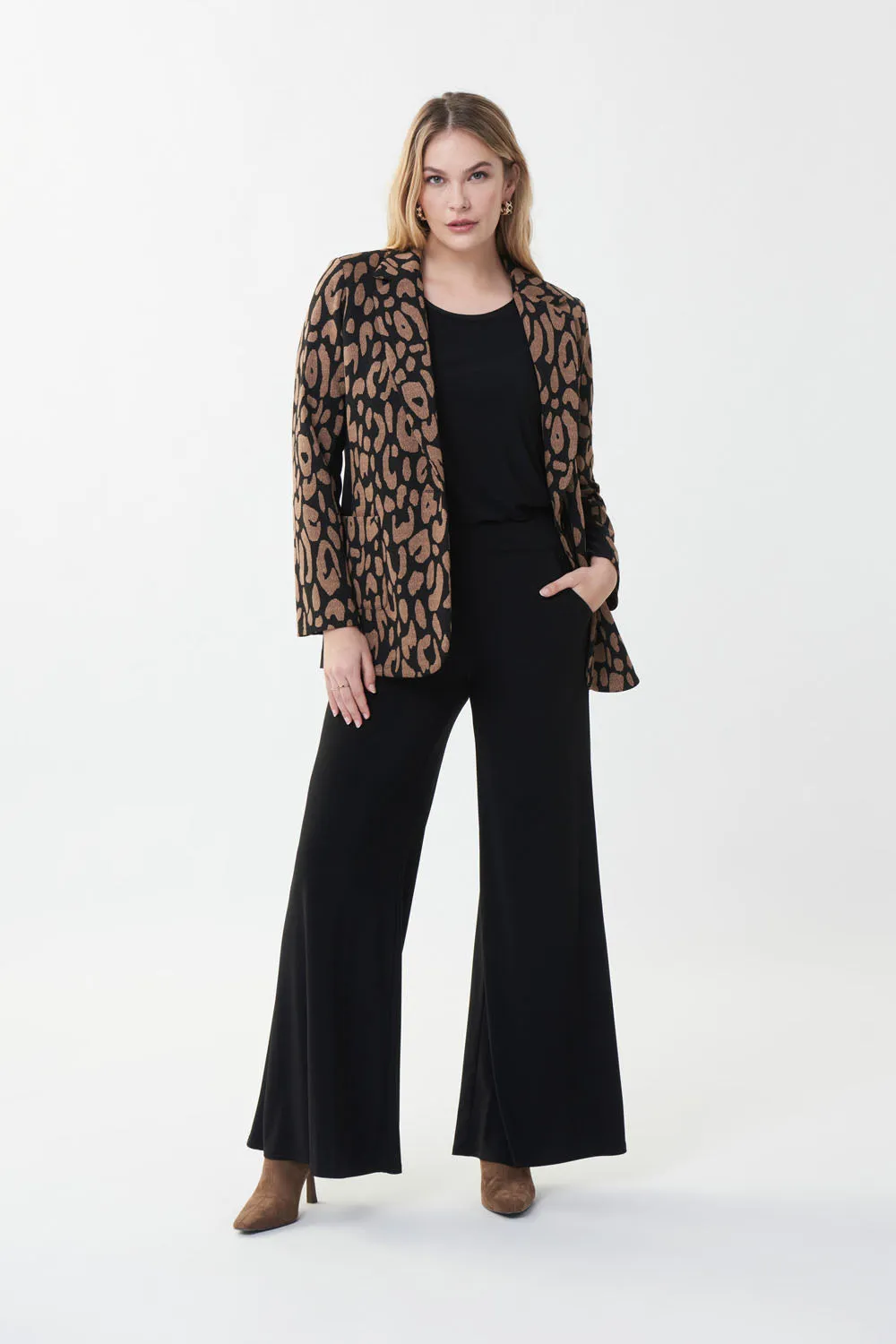 Joseph Ribkoff Black/Camel Blazer Style 223123