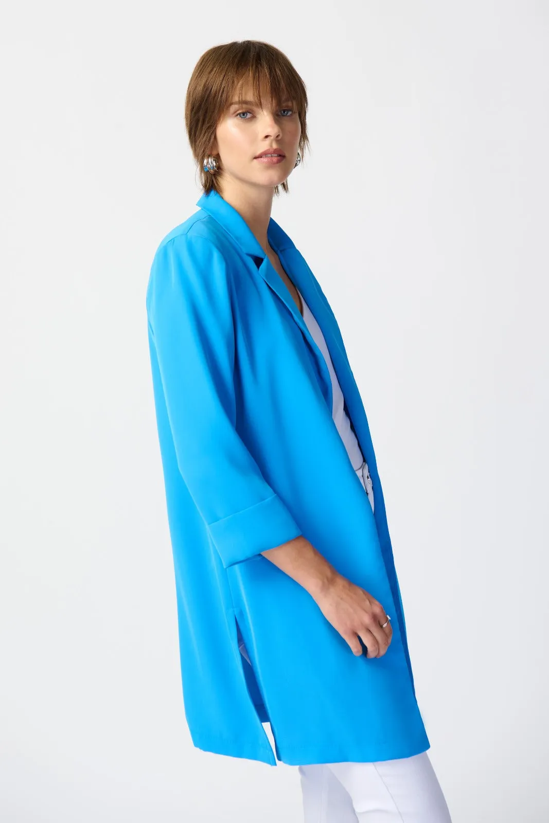 Joseph Ribkoff French Blue Classic Long Blazer Style 211361