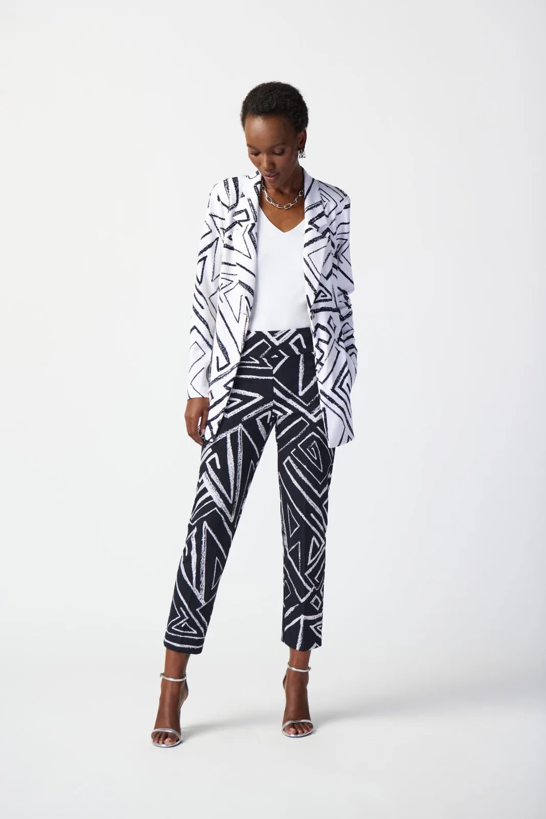 Joseph Ribkoff Vanilla/Midnight Blue Blazer Style 241034
