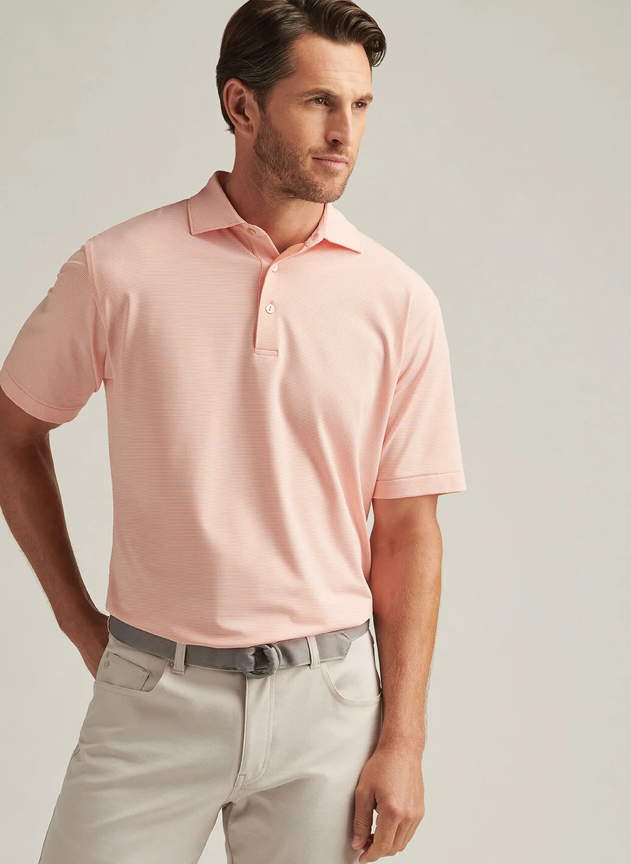 JUBILEE PERFORMANCE JERSEY POLO - PAPAYA