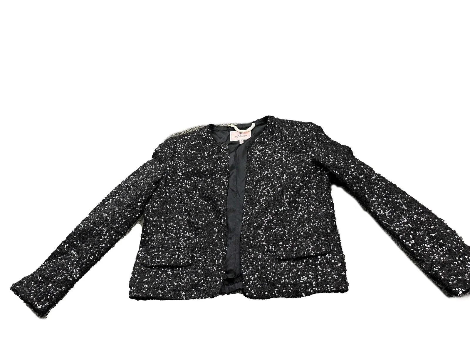 Juicy Couture - Black Sequins Cropped Jacket - Black - Small - Jacket