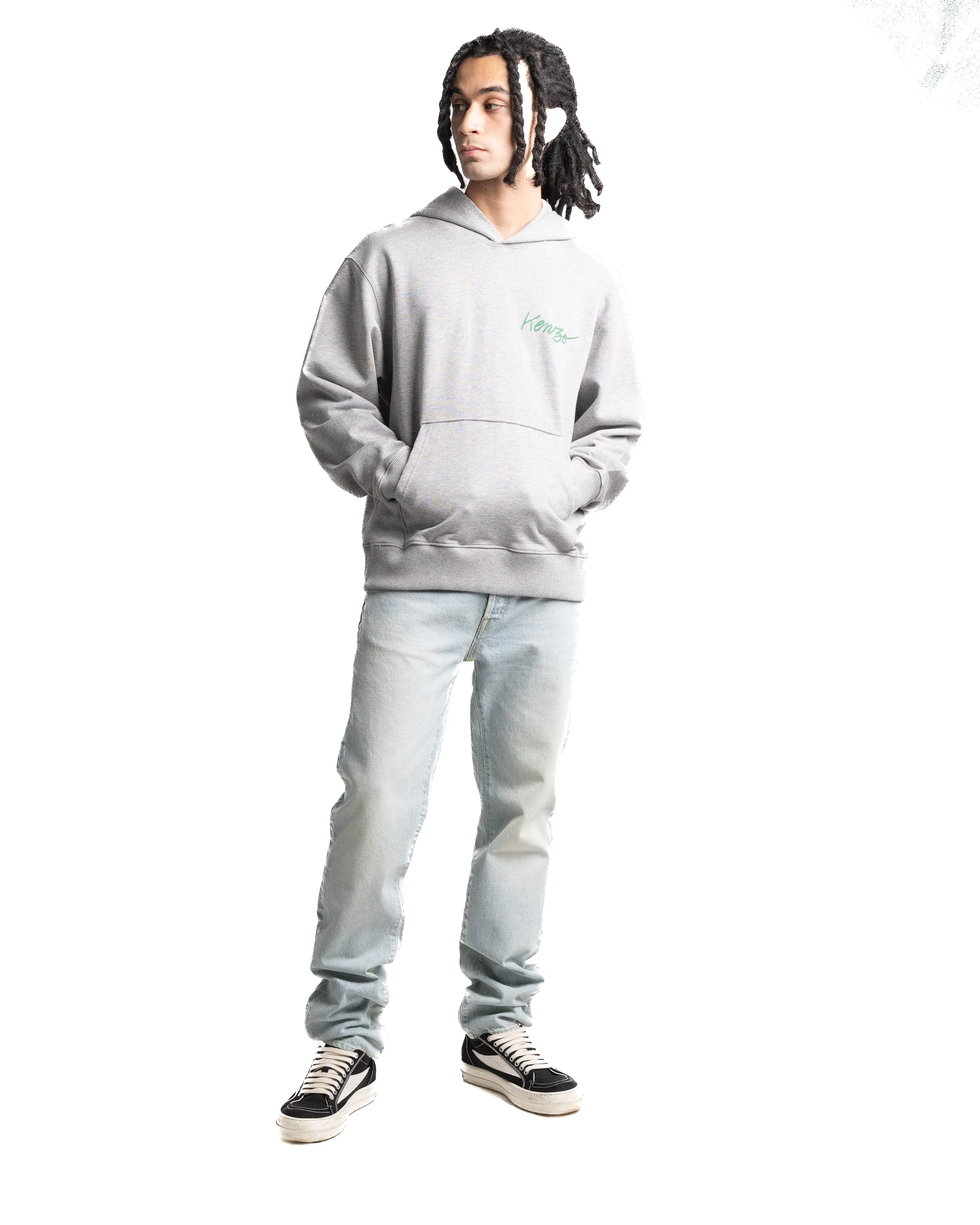 Kenzo With Love Classic Oversized Hoodie Pearl Grey