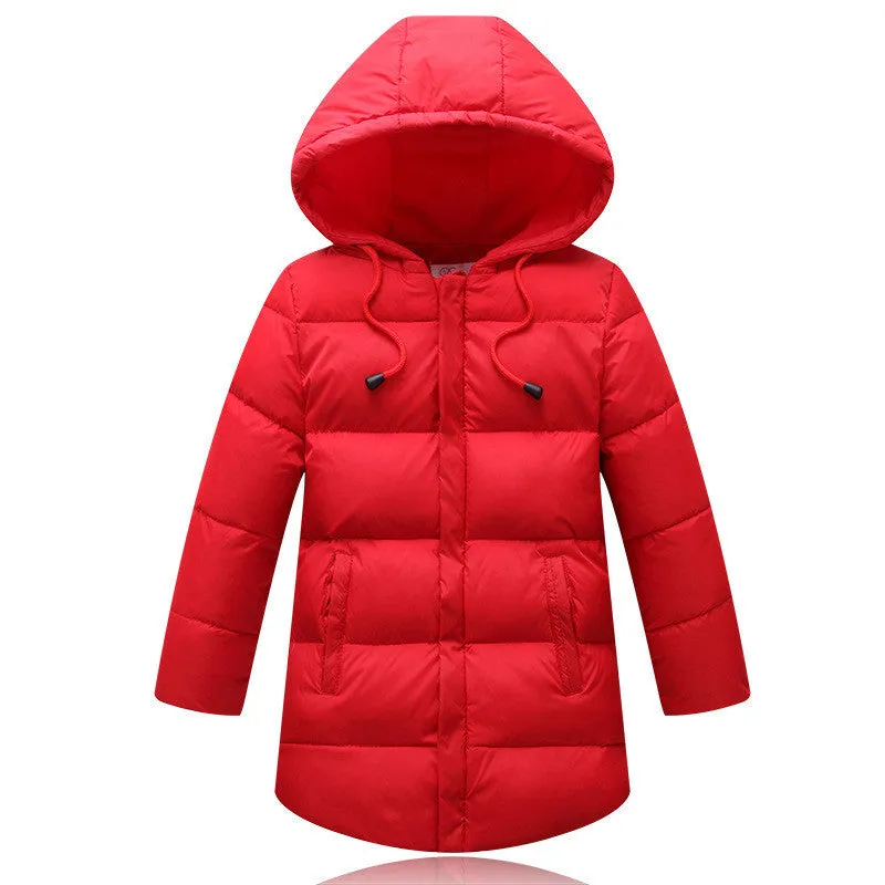 Kids Girls Winter Jacket Fashion Lightweight Outwear kids Warm Long Coat Down & Parkas