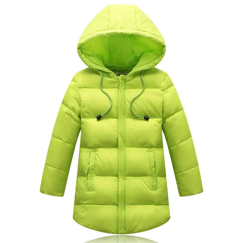 Kids Girls Winter Jacket Fashion Lightweight Outwear kids Warm Long Coat Down & Parkas