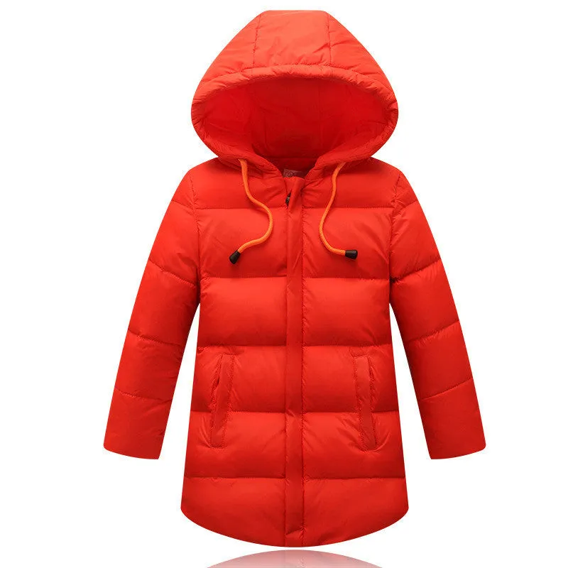 Kids Girls Winter Jacket Fashion Lightweight Outwear kids Warm Long Coat Down & Parkas