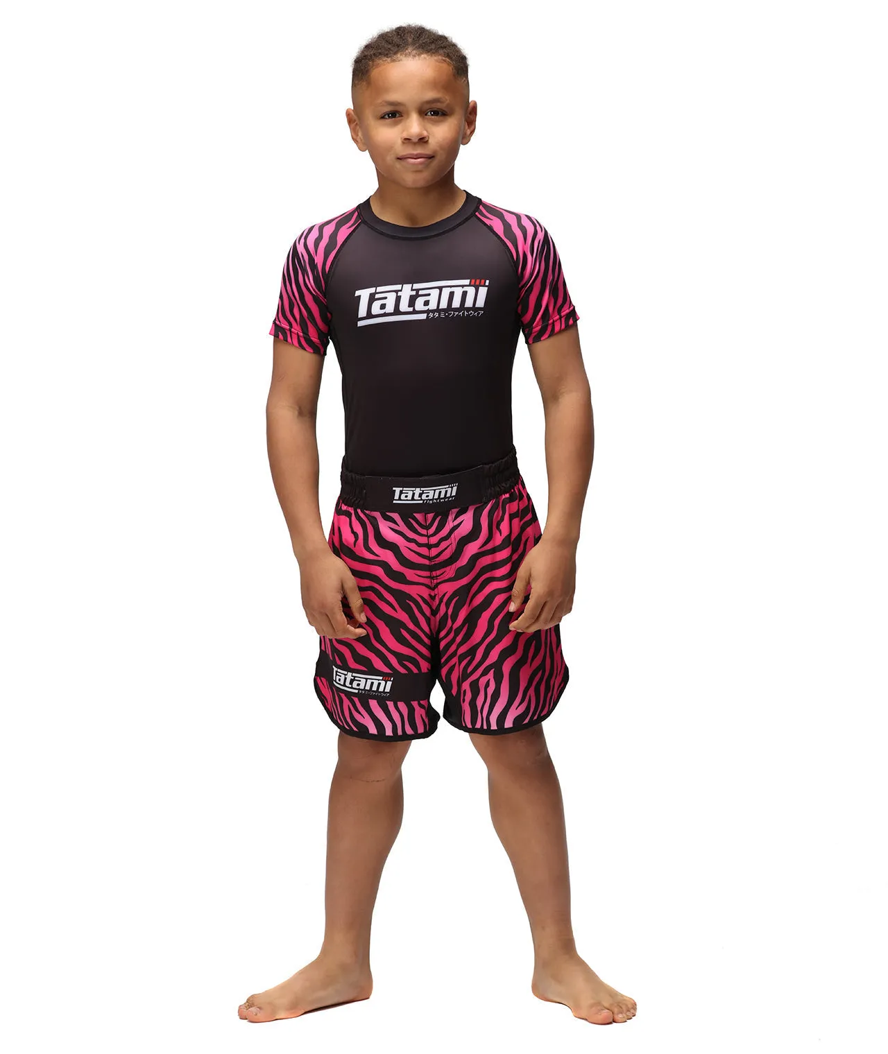 Kids Recharge Grappling Shorts - Pink