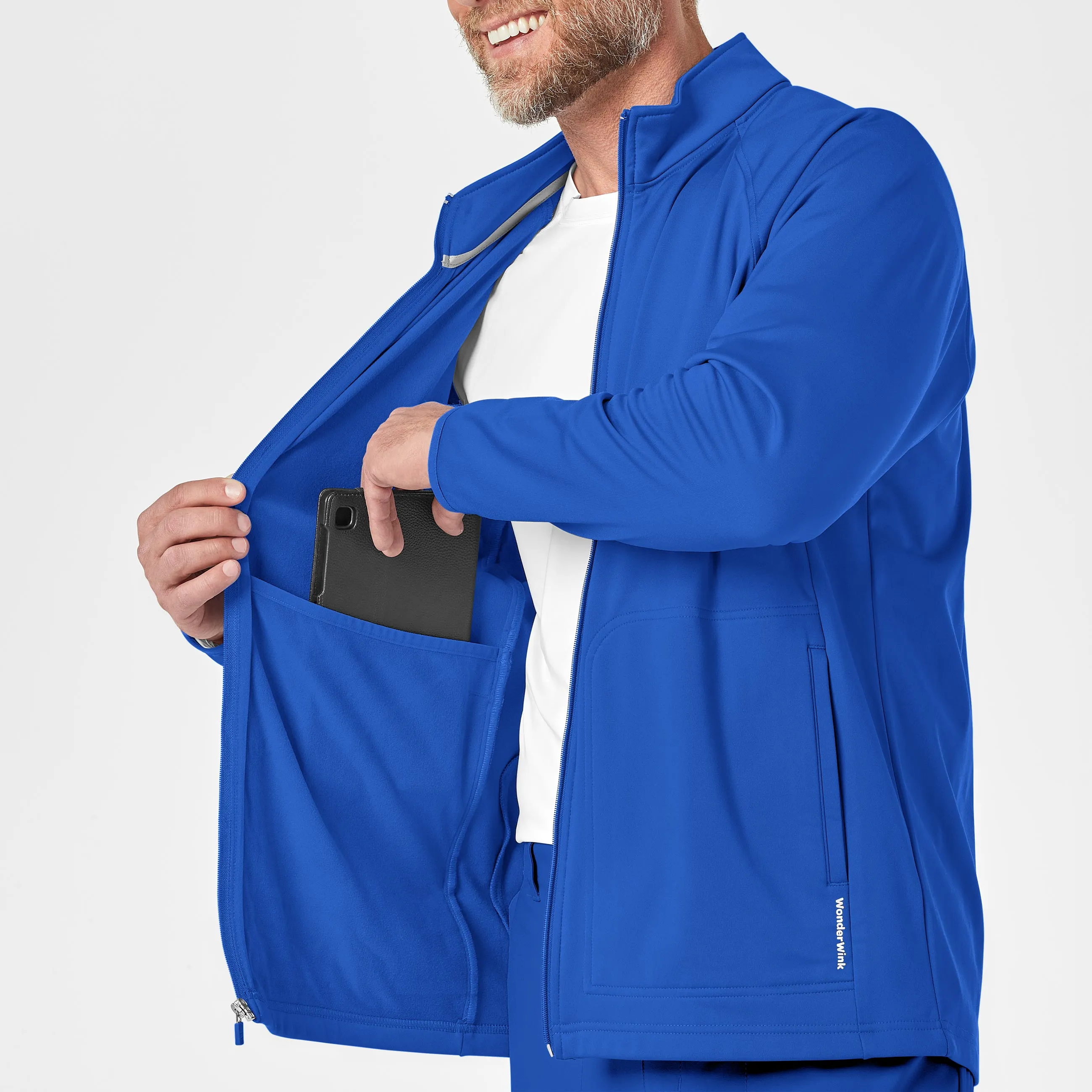 Layers 8309 Men's Fleece Full Zip Jacket Royal