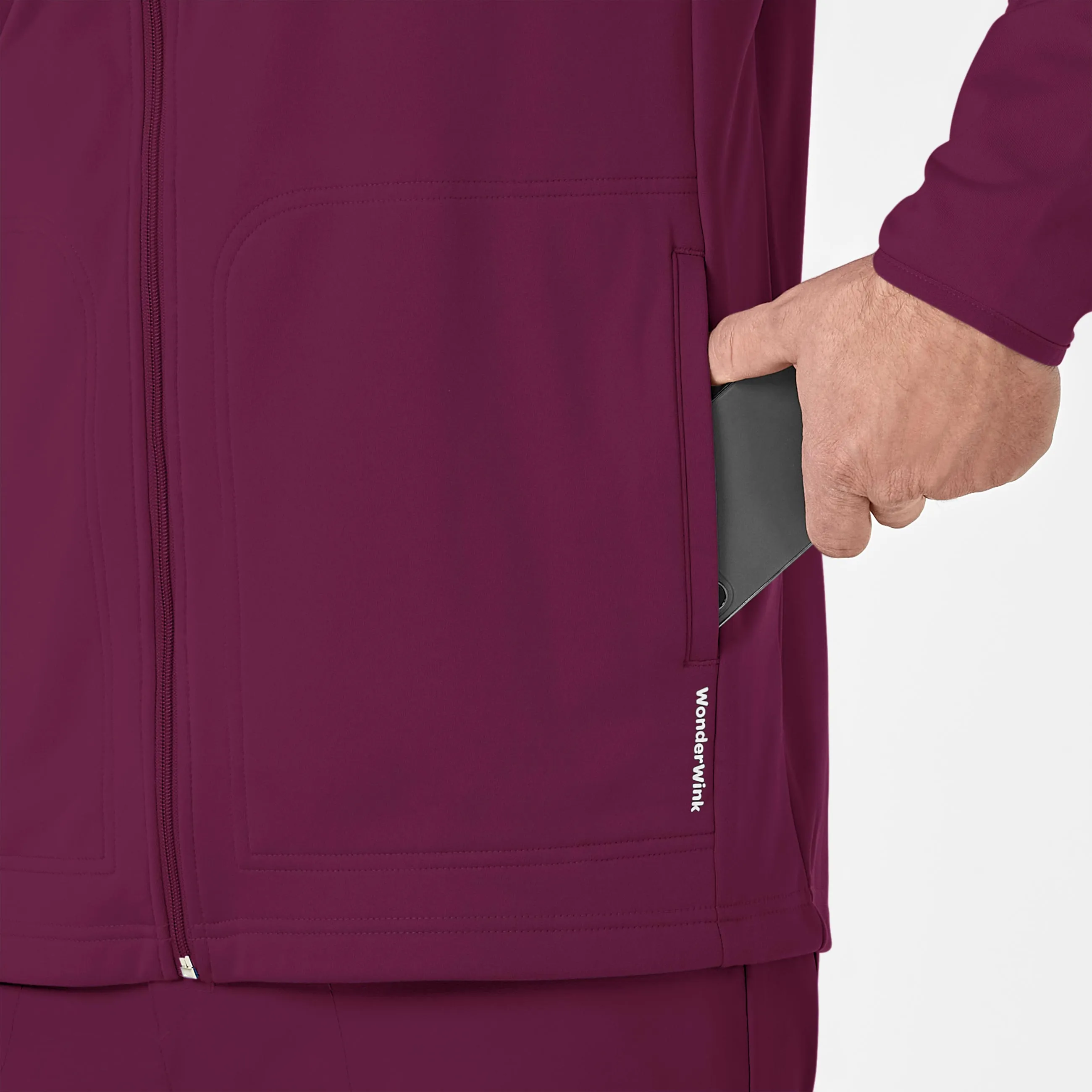 Layers 8309 Men's Fleece Full Zip Jacket Wine
