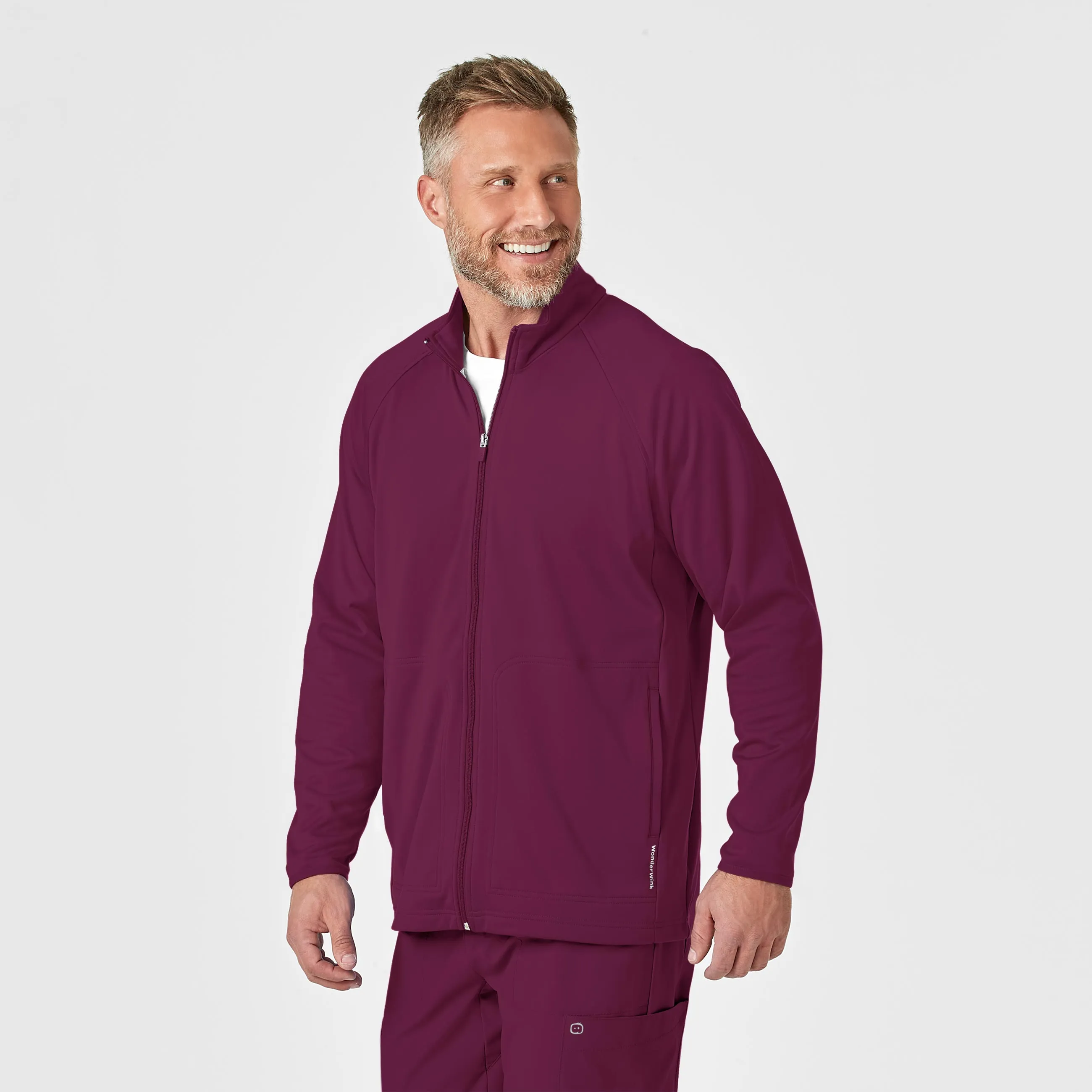 Layers 8309 Men's Fleece Full Zip Jacket Wine