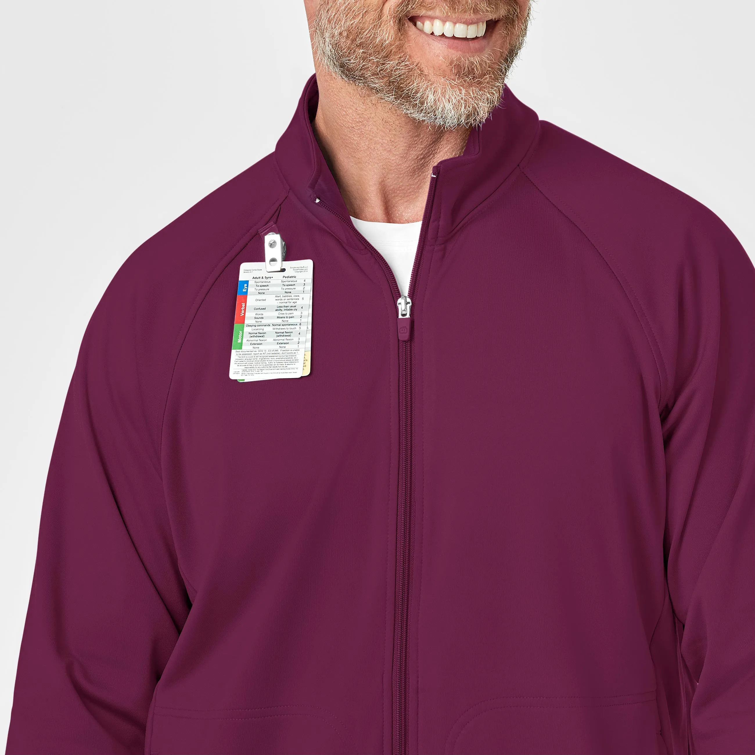 Layers 8309 Men's Fleece Full Zip Jacket Wine