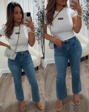 LAYLA HIGH RISE PATCH POCKET JEANS