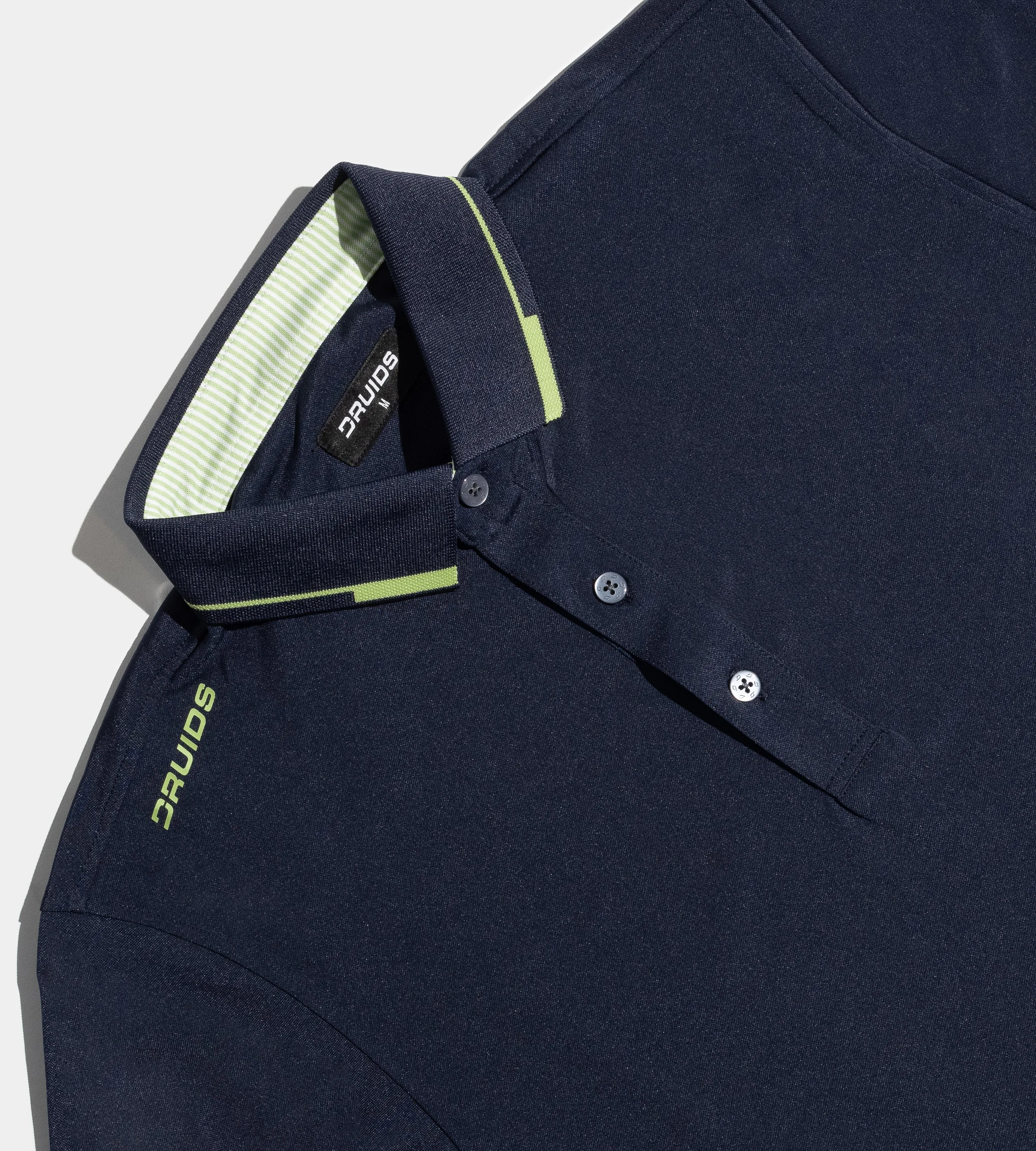 LEADER LONG SLEEVE POLO - NAVY/LIME