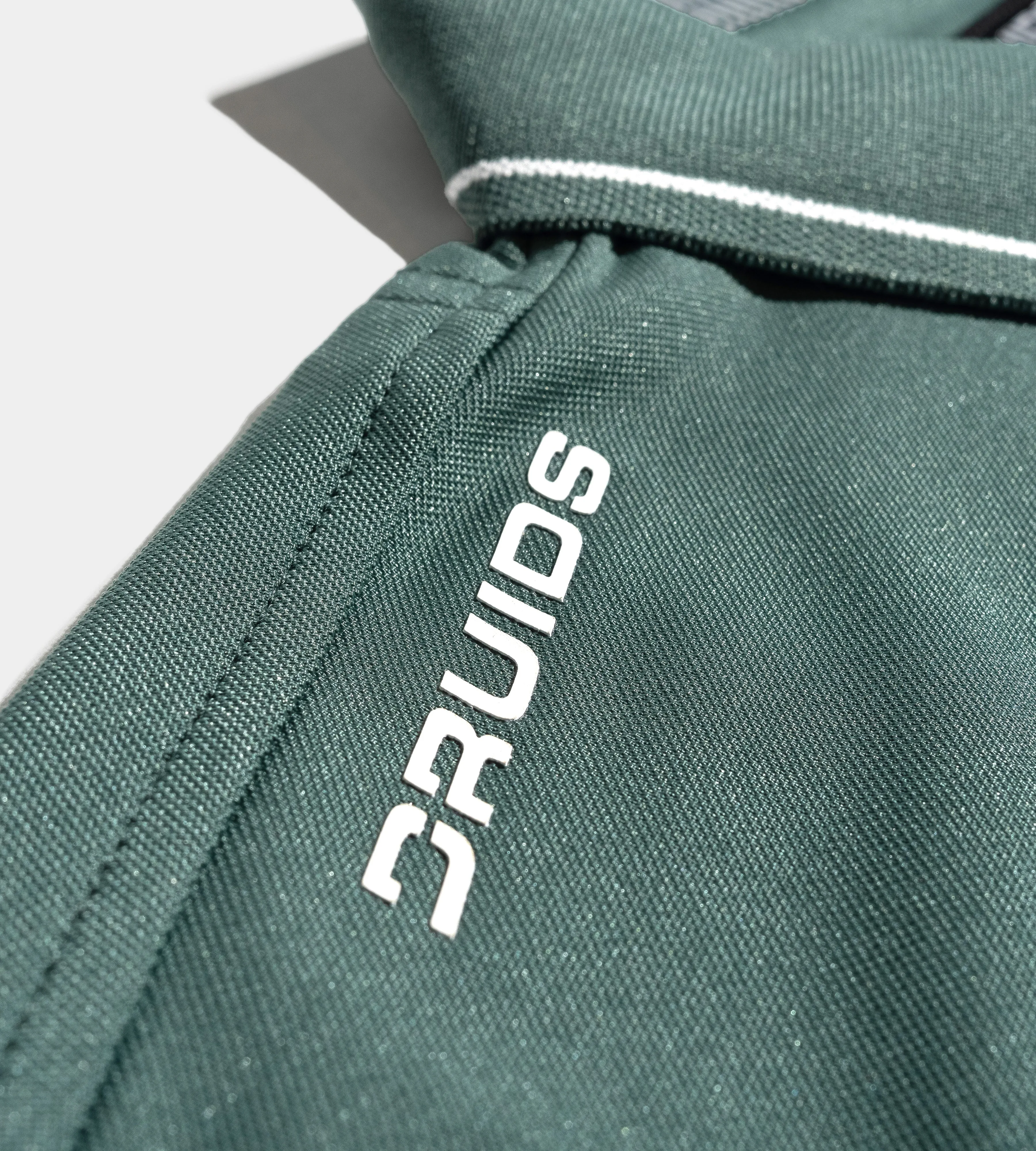 LEADER LONG SLEEVE POLO - SAGE/WHITE