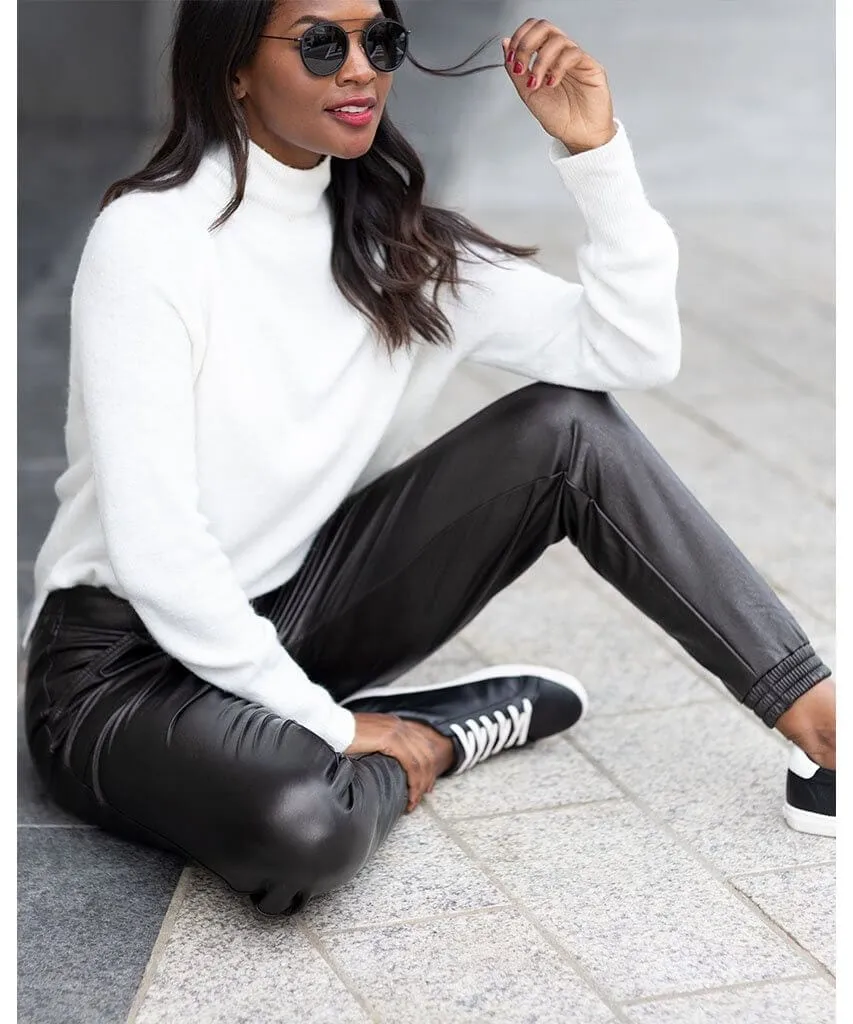 Leather Like Jogger