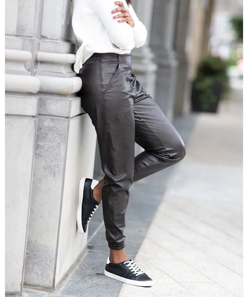 Leather Like Jogger