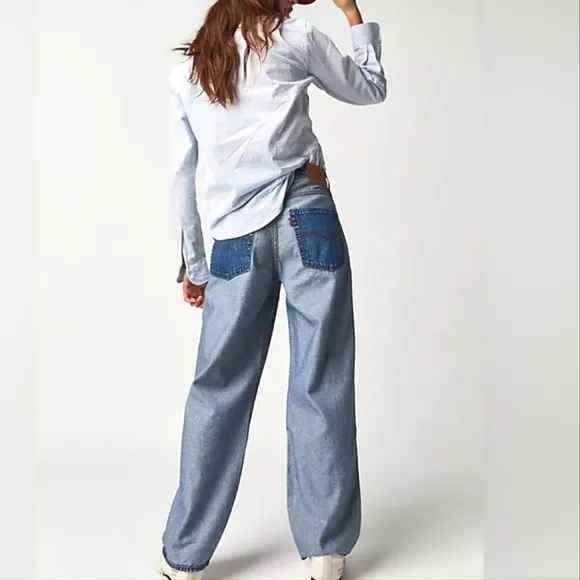 Levi’s  Reversible Dad Baggy Wide Leg Jeans Size 24