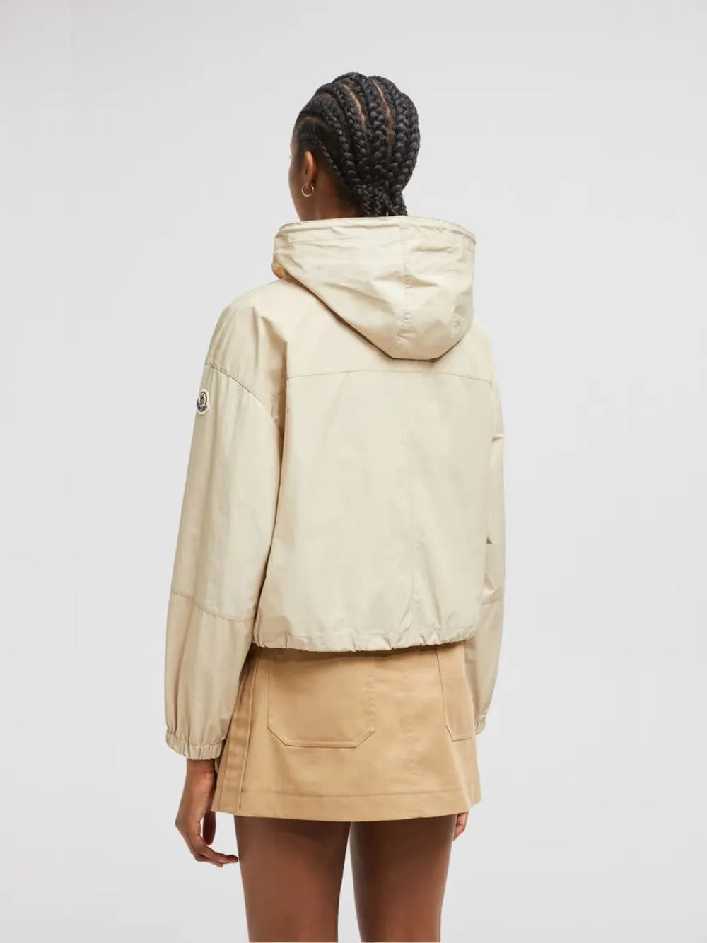 Light Beige Sauvan Hooded Parka