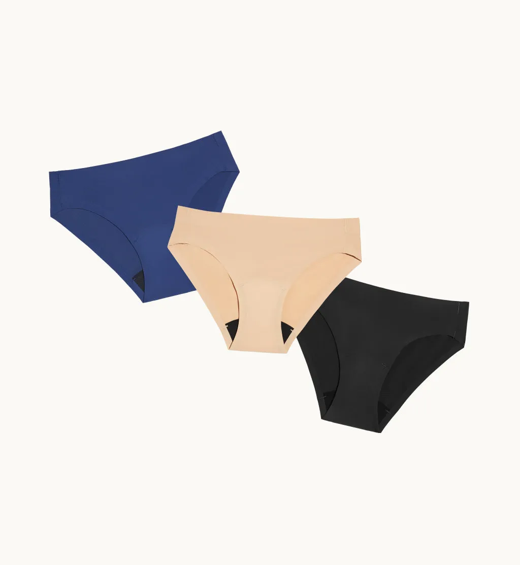 Light Leakproof No-Show Underwear Bikini 3-Pack (Kit Item)