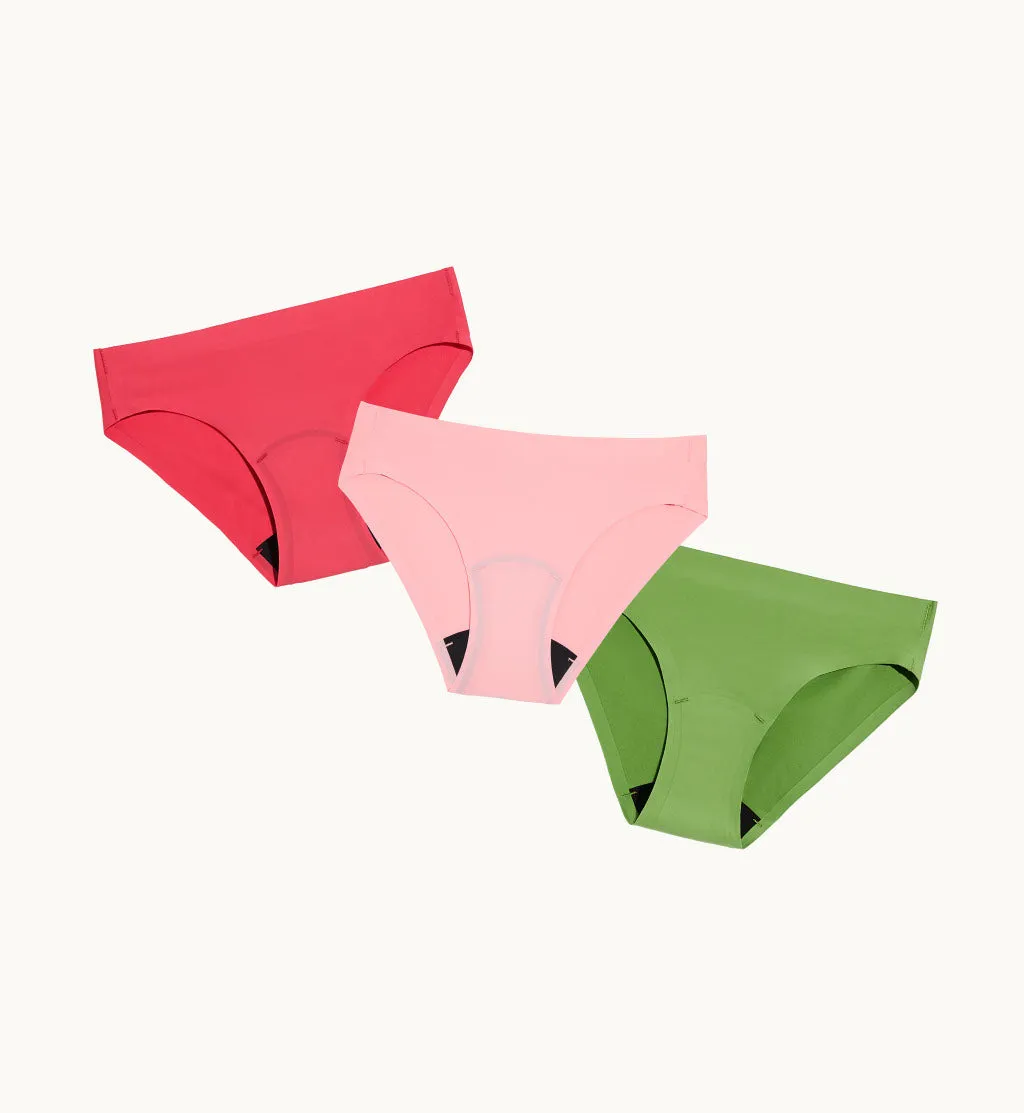 Light Leakproof No-Show Underwear Bikini 3-Pack (Kit Item)