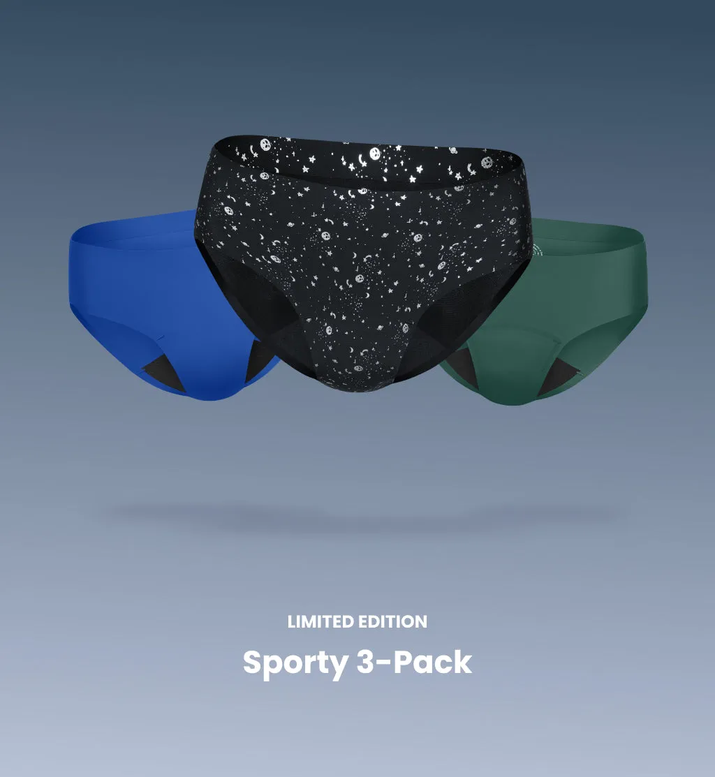Light Leakproof No-Show Underwear Bikini 3-Pack (Kit Item)