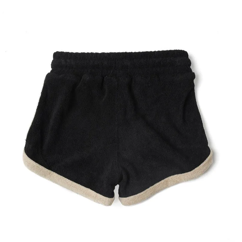 Little Bipsy Terry Cloth Track Short - Black