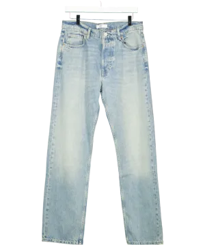 MANGO Blue Relaxed-fit Medium Wash Jeans UK 12