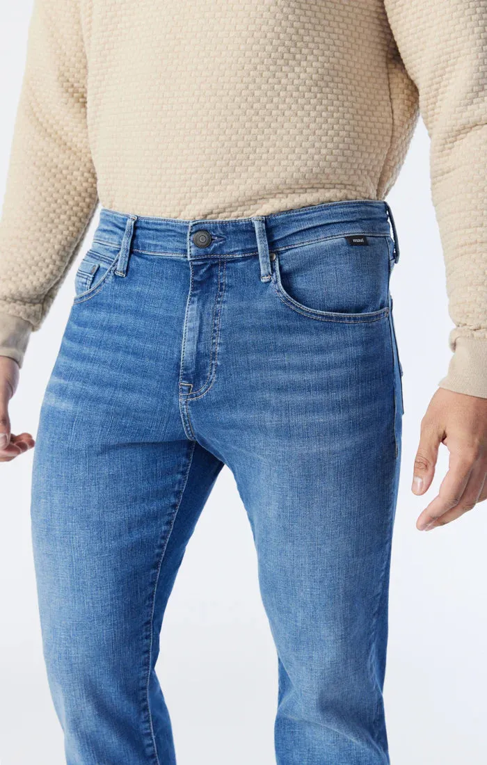MAVI MATT RELAXED STRAIGHT LEG JEANS - MID USED ORGANIC