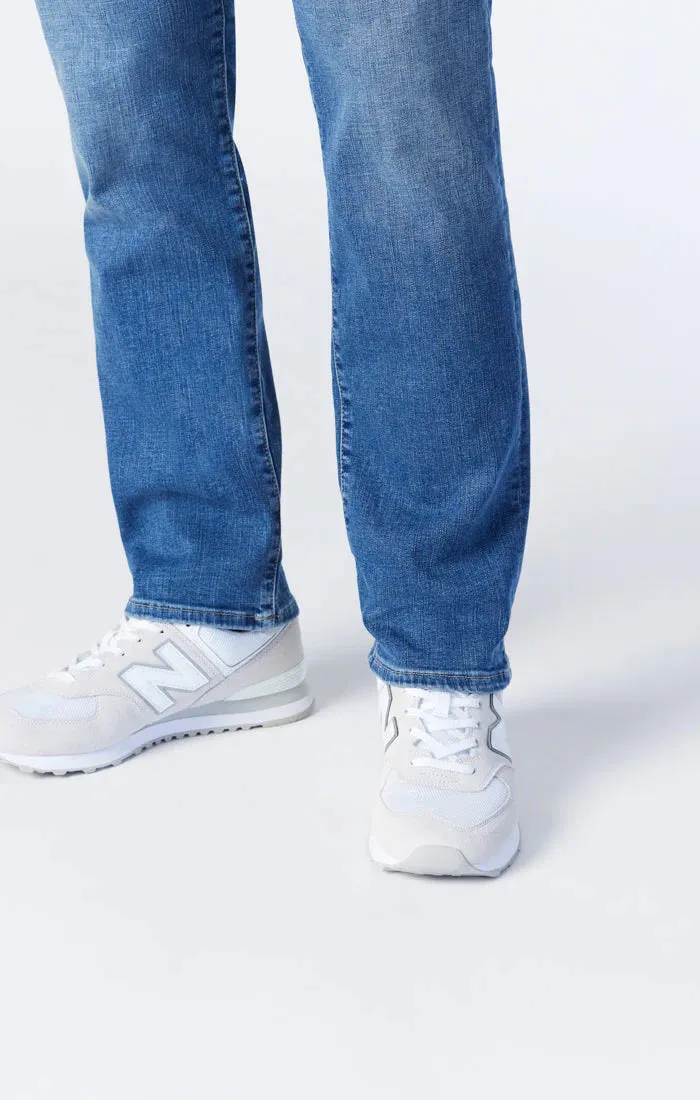 MAVI MATT RELAXED STRAIGHT LEG JEANS - MID USED ORGANIC