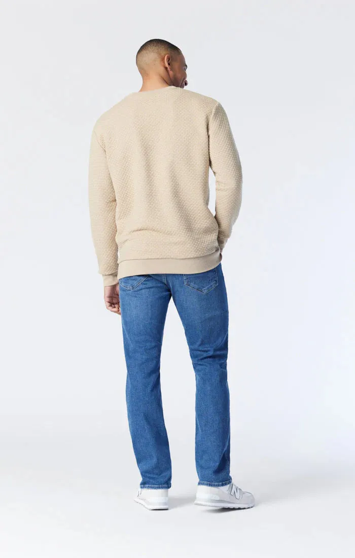 MAVI MATT RELAXED STRAIGHT LEG JEANS - MID USED ORGANIC