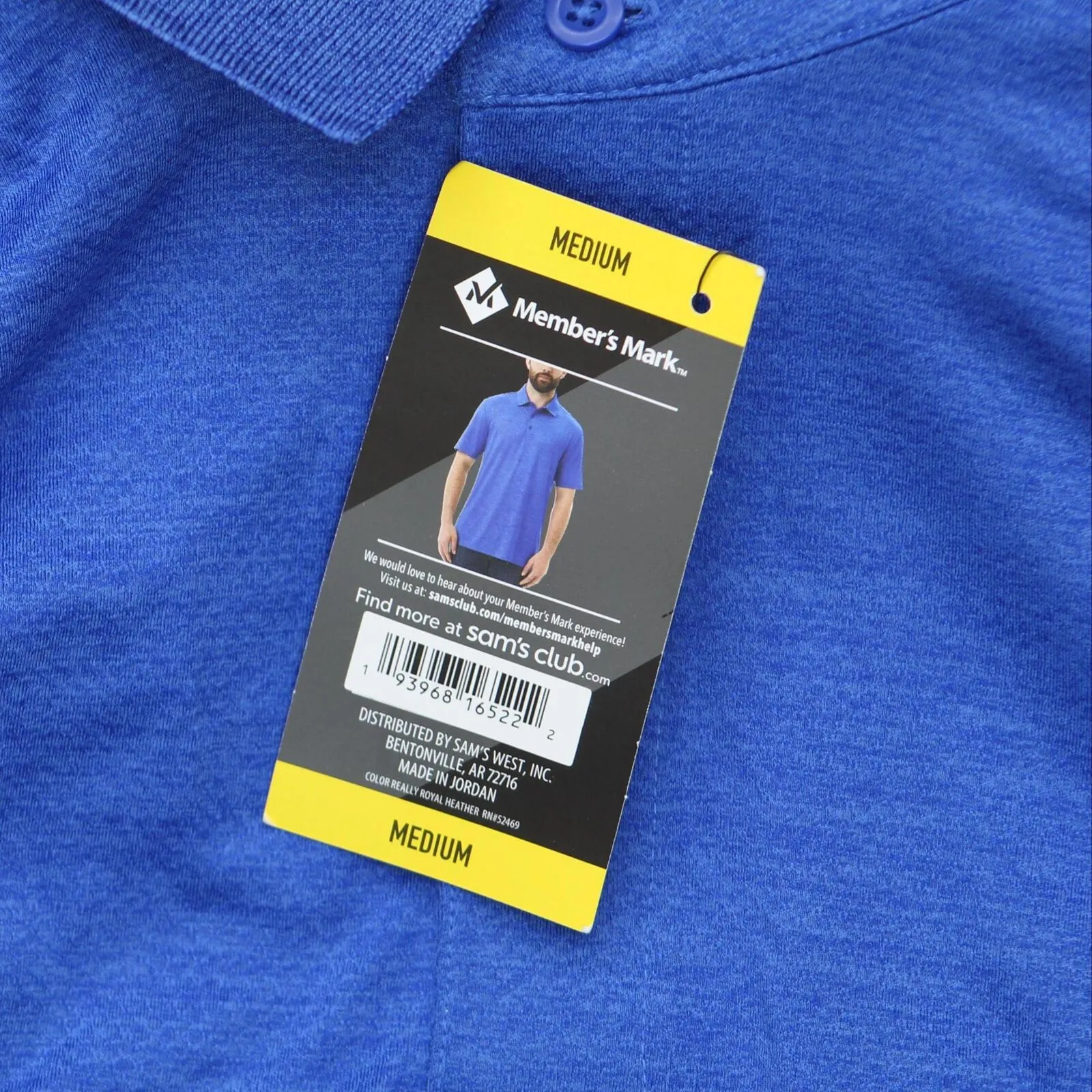 Member's Mark Mens Performance Short Sleeve Polo Shirt ALPSAM0W043