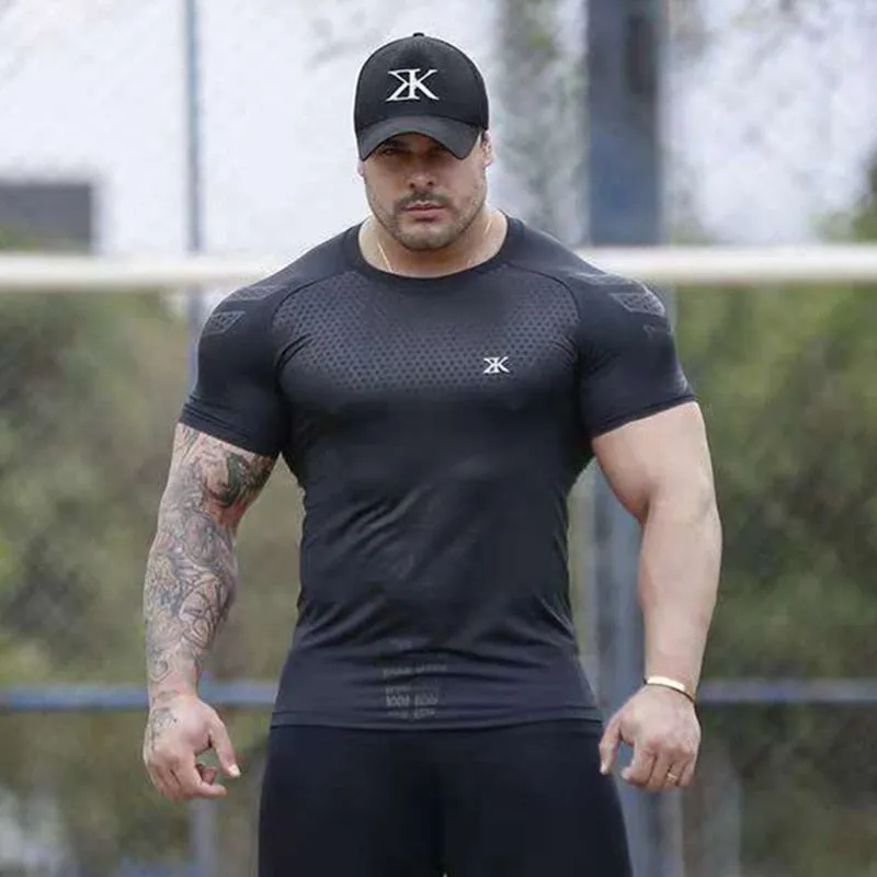 Men  Skinny Compression Quick dry  Fitness T-shirt
