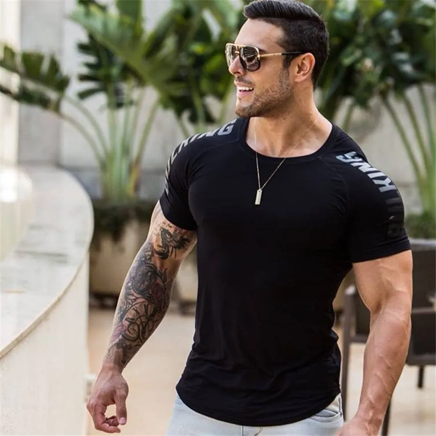 Men  Skinny Compression Quick dry  Fitness T-shirt